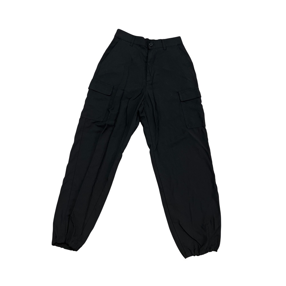Uniqlo Black Cargo Jogger Pants Womens Small Utility Trousers